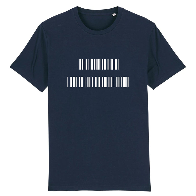 Cadeau anniversaire : T-Shirt Premium Personnalisable - MESSAGE CODÉ - Coton Bio - Unisexe - Cadeau Unique - Cadeau Personnalisable - Cadeaux-Positifs.com -XS-Marine-