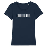 T-Shirt Premium Ajusté Personnalisable - MESSAGE CODÉ - Femme - Coton Bio - Cadeau Unique - Cadeau Personnalisable - Cadeaux-Positifs.com -XS-Marine-