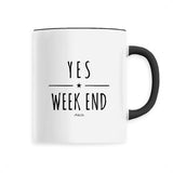 Mug - Yes Week End - Céramique Premium - 6 Coloris - Cadeau Personnalisable - Cadeaux-Positifs.com -Unique-Noir-