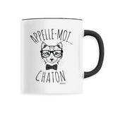 Mug - Appelle-Moi Chaton - 6 Coloris - Cadeau Original - Cadeau Personnalisable - Cadeaux-Positifs.com -Unique-Noir-