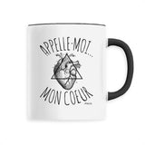 Mug - Appelle-Moi mon Coeur - 6 Coloris - Cadeau Original - Cadeau Personnalisable - Cadeaux-Positifs.com -Unique-Noir-