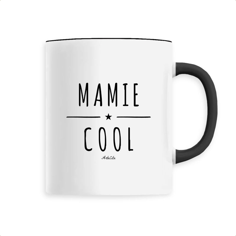 Cadeau anniversaire : Mug - Mamie Cool - 6 Coloris - Cadeau Original - Cadeau Personnalisable - Cadeaux-Positifs.com -Unique-Noir-