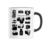 Mug - Appareils Photo Vintage / Choose your Weapon - 6 Coloris - Cadeau Personnalisable - Cadeaux-Positifs.com -Unique-Noir-