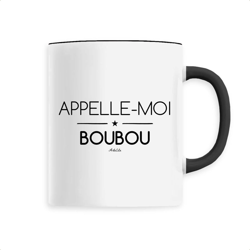 Cadeau anniversaire : Mug - Appelle-moi Boubou - 6 Coloris - Cadeau Original - Cadeau Personnalisable - Cadeaux-Positifs.com -Unique-Noir-