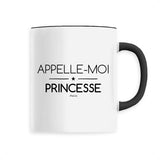 Mug - Appelle-moi Princesse - Céramique Premium - 6 Coloris - Cadeau Personnalisable - Cadeaux-Positifs.com -Unique-Noir-