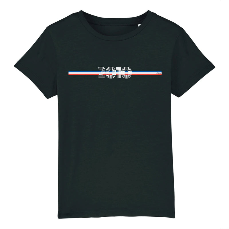 Cadeau anniversaire : T-Shirt Enfant - Année 2010 - Coton Bio - 5 Coloris - Cadeau Personnalisable - Cadeaux-Positifs.com -3-4 ans-Noir-