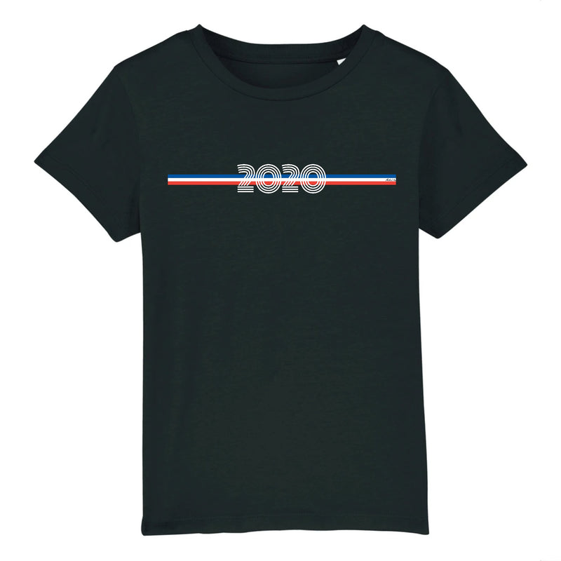 Cadeau anniversaire : T-Shirt Enfant - Année 2020 - Coton Bio - 5 Coloris - Cadeau Personnalisable - Cadeaux-Positifs.com -3-4 ans-Noir-