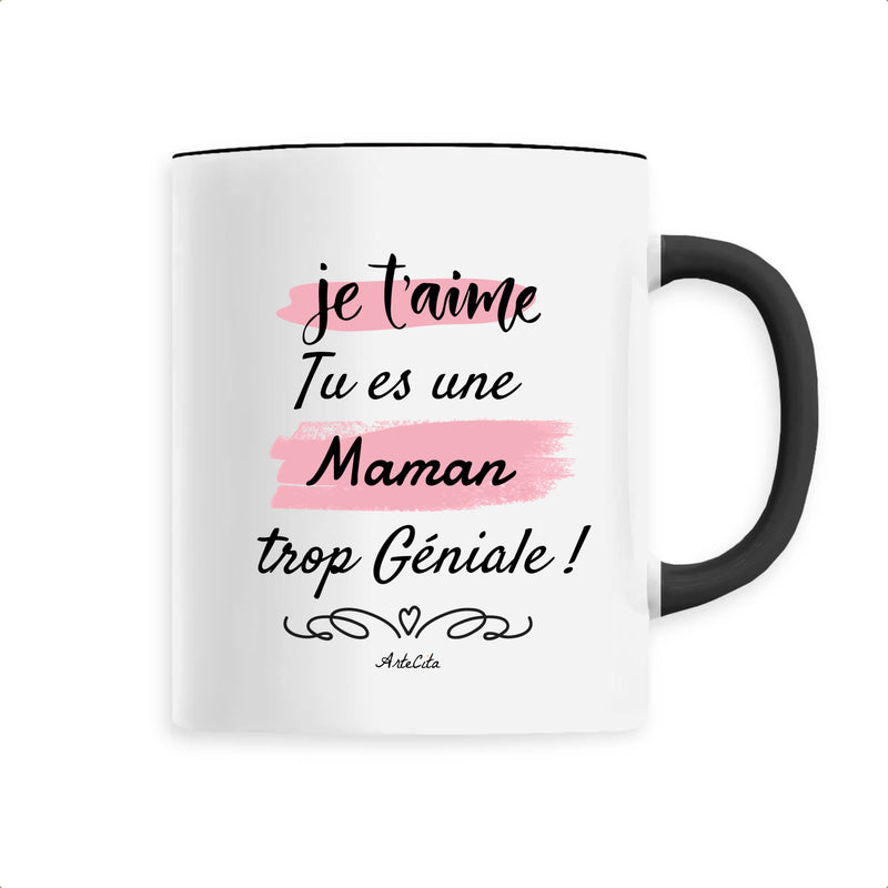 Cadeau anniversaire : Mug - Maman Je t'aime - 6 Coloris - Cadeau Original - Cadeau Personnalisable - Cadeaux-Positifs.com -Unique-Noir-
