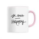 Mug - Je Suis Happy - 6 Coloris - Cadeau Positif - Cadeau Personnalisable - Cadeaux-Positifs.com -Unique-Rose-