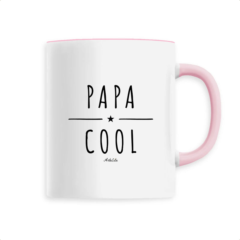 Cadeau anniversaire : Mug - Papa Cool - 6 Coloris - Cadeau Original - Cadeau Personnalisable - Cadeaux-Positifs.com -Unique-Rose-