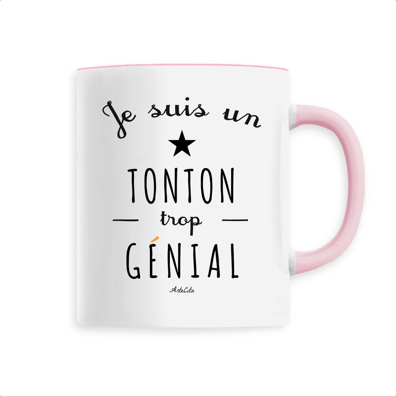 Cadeau anniversaire : Mug - Un Tonton trop Génial - 6 Coloris - Cadeau Original - Cadeau Personnalisable - Cadeaux-Positifs.com -Unique-Rose-