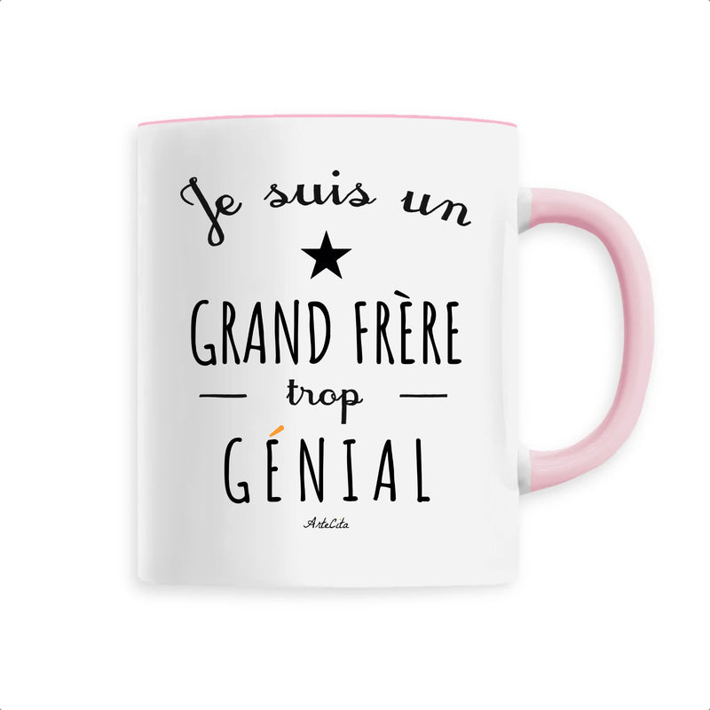 Cadeau anniversaire : Mug - Un Grand Frère trop Génial - 6 Coloris - Cadeau Original - Cadeau Personnalisable - Cadeaux-Positifs.com -Unique-Rose-