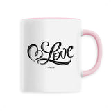 Mug - Love - Céramique Premium - 6 Coloris - Cadeau Personnalisable - Cadeaux-Positifs.com -Unique-Rose-