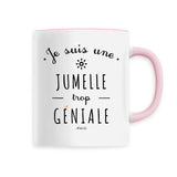 Mug - Une Jumelle trop Géniale - 6 Coloris - Cadeau Original - Cadeau Personnalisable - Cadeaux-Positifs.com -Unique-Rose-