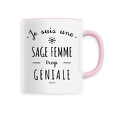 Mug - Une Sage Femme trop Géniale - 6 Coloris - Cadeau Original - Cadeau Personnalisable - Cadeaux-Positifs.com -Unique-Rose-