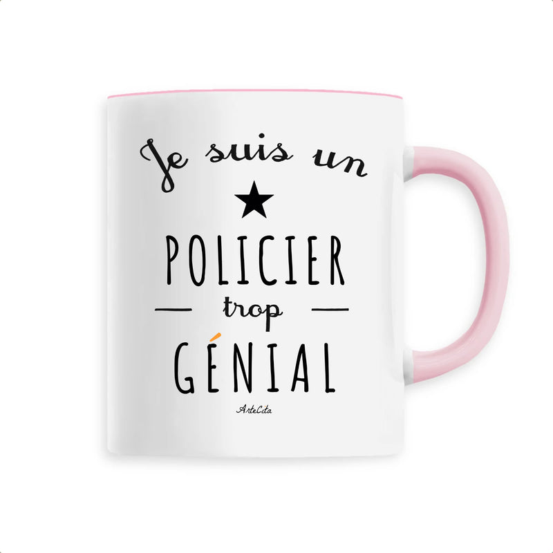 Cadeau anniversaire : Mug - Un Policier trop Génial - 6 Coloris - Cadeau Original - Cadeau Personnalisable - Cadeaux-Positifs.com -Unique-Rose-