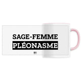 Mug - Sage-Femme Pléonasme - 6 Coloris - Cadeau Original - Cadeau Personnalisable - Cadeaux-Positifs.com -Unique-Rose-