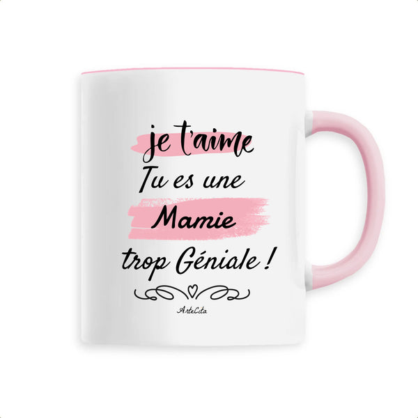 Mug - Mamie je t'aime - 6 Coloris - Cadeau Original - Cadeau Personnalisable - Cadeaux-Positifs.com -Unique-Rose-