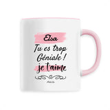 Mug - Elsa je t'aime - 6 Coloris - Cadeau Tendre & Original - Cadeau Personnalisable - Cadeaux-Positifs.com -Unique-Rose-
