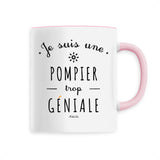 Mug - Je suis une Pompier trop Géniale - 6 Coloris - Cadeau Original - Cadeau Personnalisable - Cadeaux-Positifs.com -Unique-Rose-