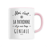 Mug - La Patronne est trop Géniale - 6 Coloris - Cadeau Original - Cadeau Personnalisable - Cadeaux-Positifs.com -Unique-Rose-