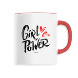 Mug - Girl Power (Coeur) - 6 Coloris - Cadeau Original - Cadeau Personnalisable - Cadeaux-Positifs.com -Unique-Rouge-