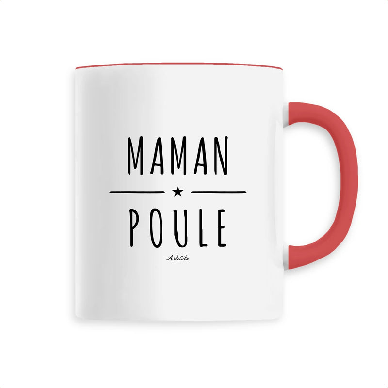 Cadeau anniversaire : Mug - Maman Poule - 6 Coloris - Cadeau Original - Cadeau Personnalisable - Cadeaux-Positifs.com -Unique-Rouge-