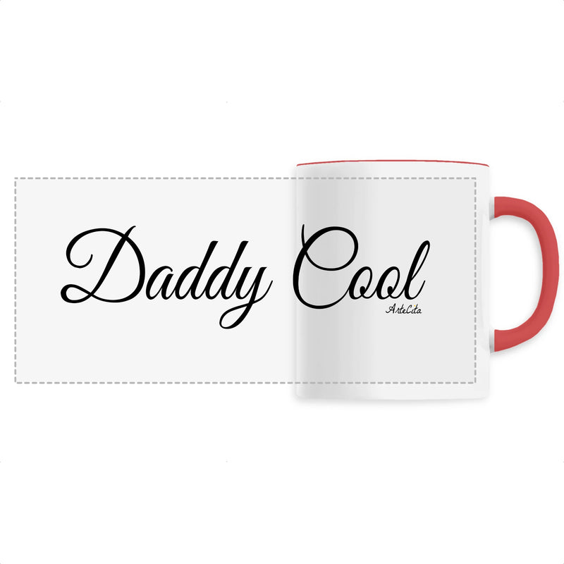 Cadeau anniversaire : Mug - Daddy Cool (Cursif) - Céramique - 6 Coloris - Cadeau Original - Cadeau Personnalisable - Cadeaux-Positifs.com -Unique-Rouge-