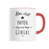 Mug - Papou est trop Génial - 6 Coloris - Cadeau Original - Cadeau Personnalisable - Cadeaux-Positifs.com -Unique-Rouge-
