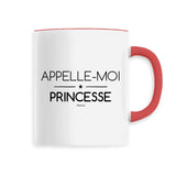 Mug - Appelle-moi Princesse - Céramique Premium - 6 Coloris - Cadeau Personnalisable - Cadeaux-Positifs.com -Unique-Rouge-
