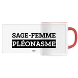 Mug - Sage-Femme Pléonasme - 6 Coloris - Cadeau Original - Cadeau Personnalisable - Cadeaux-Positifs.com -Unique-Rouge-