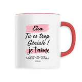 Mug - Elsa je t'aime - 6 Coloris - Cadeau Tendre & Original - Cadeau Personnalisable - Cadeaux-Positifs.com -Unique-Rouge-