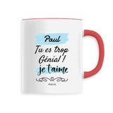 Mug - Paul je t'aime - 6 Coloris - Cadeau Tendre - Cadeau Personnalisable - Cadeaux-Positifs.com -Unique-Rouge-