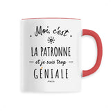 Mug - La Patronne est trop Géniale - 6 Coloris - Cadeau Original - Cadeau Personnalisable - Cadeaux-Positifs.com -Unique-Rouge-