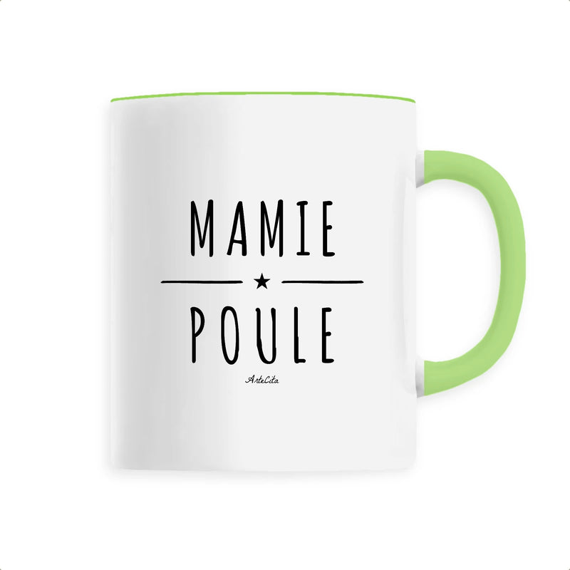 Cadeau anniversaire : Mug - Mamie Poule - 6 Coloris - Cadeau Original - Cadeau Personnalisable - Cadeaux-Positifs.com -Unique-Vert-