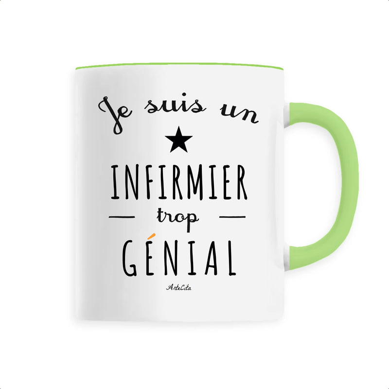 Cadeau anniversaire : Mug - Un Infirmier trop Génial - 6 Coloris - Cadeau Original - Cadeau Personnalisable - Cadeaux-Positifs.com -Unique-Vert-