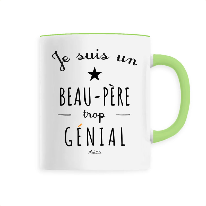 Cadeau anniversaire : Mug - Un Beau-Père trop Génial - 6 Coloris - Cadeau Original - Cadeau Personnalisable - Cadeaux-Positifs.com -Unique-Vert-
