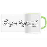 Mug - Bonjour Happiness - 6 Coloris - Cadeau Original - Cadeau Personnalisable - Cadeaux-Positifs.com -Unique-Vert-