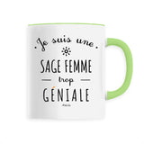 Mug - Une Sage Femme trop Géniale - 6 Coloris - Cadeau Original - Cadeau Personnalisable - Cadeaux-Positifs.com -Unique-Vert-