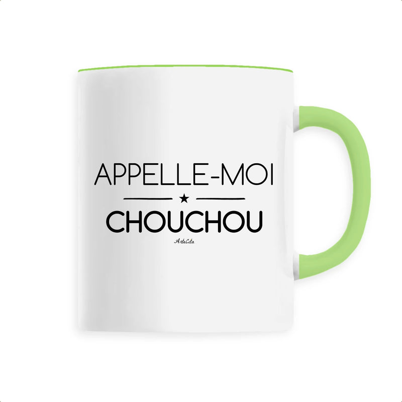 Cadeau anniversaire : Mug - Appelle-moi Chouchou - 6 Coloris - Cadeau Original - Cadeau Personnalisable - Cadeaux-Positifs.com -Unique-Vert-