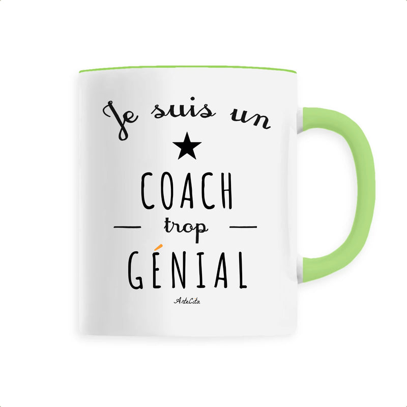 Cadeau anniversaire : Mug - Un Coach trop Génial - 6 Coloris - Cadeau Original - Cadeau Personnalisable - Cadeaux-Positifs.com -Unique-Vert-