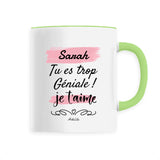 Mug - Sarah je t'aime - 6 Coloris - Cadeau Tendre - Cadeau Personnalisable - Cadeaux-Positifs.com -Unique-Vert-