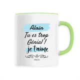 Mug - Alain je t'aime - 6 Coloris - Cadeau Tendre & Original - Cadeau Personnalisable - Cadeaux-Positifs.com -Unique-Vert-