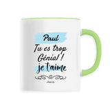 Mug - Paul je t'aime - 6 Coloris - Cadeau Tendre - Cadeau Personnalisable - Cadeaux-Positifs.com -Unique-Vert-