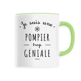 Mug - Je suis une Pompier trop Géniale - 6 Coloris - Cadeau Original - Cadeau Personnalisable - Cadeaux-Positifs.com -Unique-Vert-