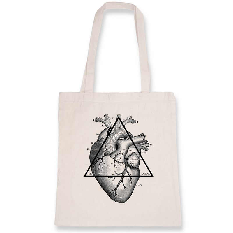 Cadeau anniversaire : Tote Bag - Mon Coeur - Coton Bio - Cadeau Original - Cadeau Personnalisable - Cadeaux-Positifs.com -Unique-Blanc-